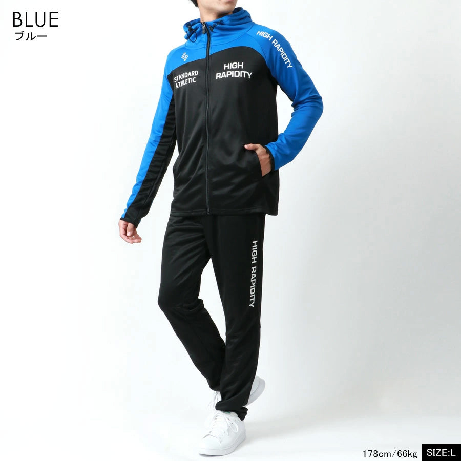 soleildor ソレイルドール スポーツウェア メンズ ジャージ 上下 セットアップ トレーニングウェア ブランド おしゃれ トップス パンツ 長袖 大きいサイズ ゆったり(0162210002)