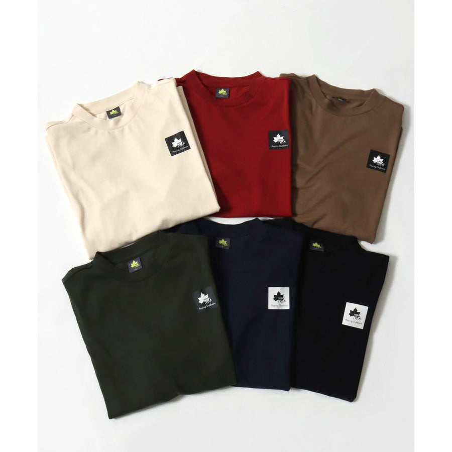 LOGOS park ロゴスパーク Tシャツ 長袖 メンズ レディース ユニセックス ワンポイント ボックス ロゴ ブランド ロンT アウトドア カットソー トップス リサイクル天竺 ベーシック(0112281291)