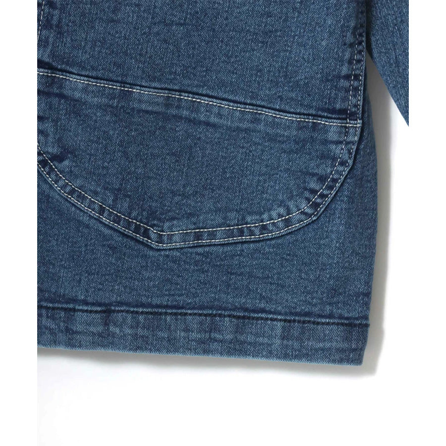 Hanes へインズ カバーオール メンズ レディース ユニセックス 10.5オンス ストレッチ デニムジャケット レギュラーフィット ワークジャケット ウォッシュ加工 デイリーユース(3131120003)