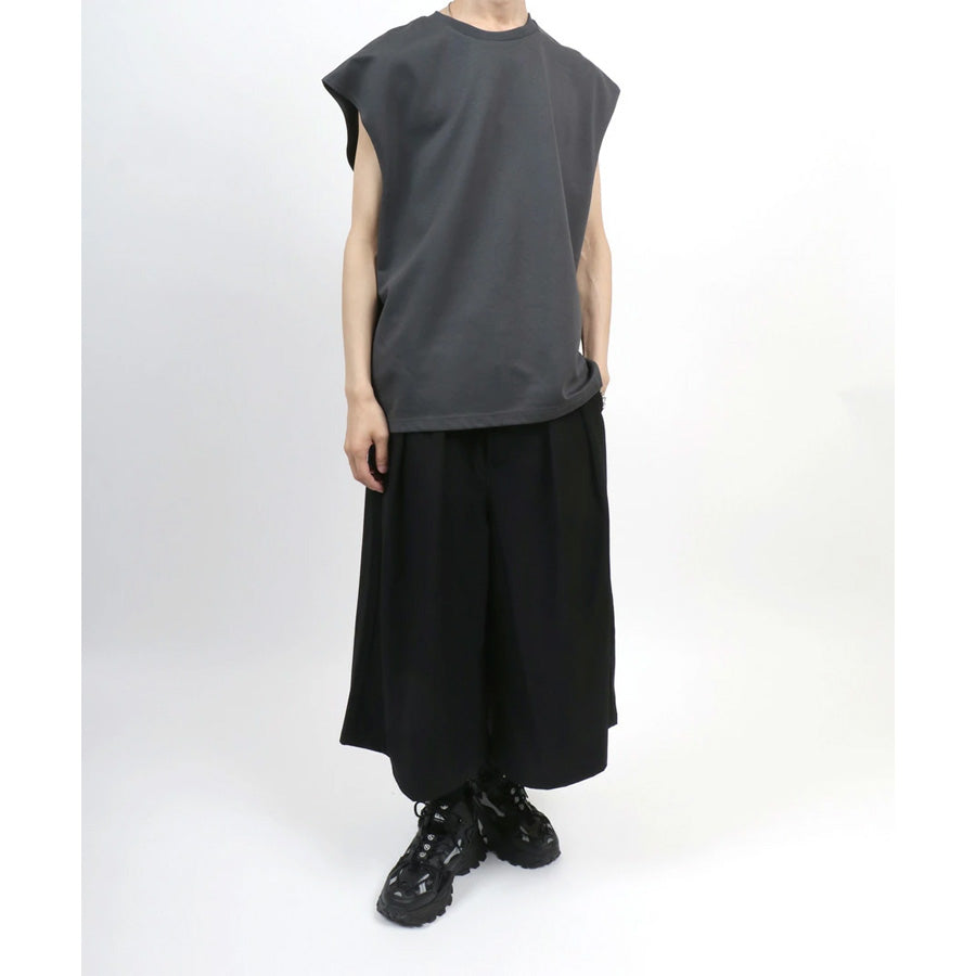 marukawa ドライ ダブルフェイス ポンチ ノースリーブ メンズ レディース ユニセックス Tシャツ 袖なし カットソー トップス インナー 速乾性 ストレッチ イージーケア素材 とろみ 快適 着心地 ベーシック シンプル ミニマル(0183010005)
