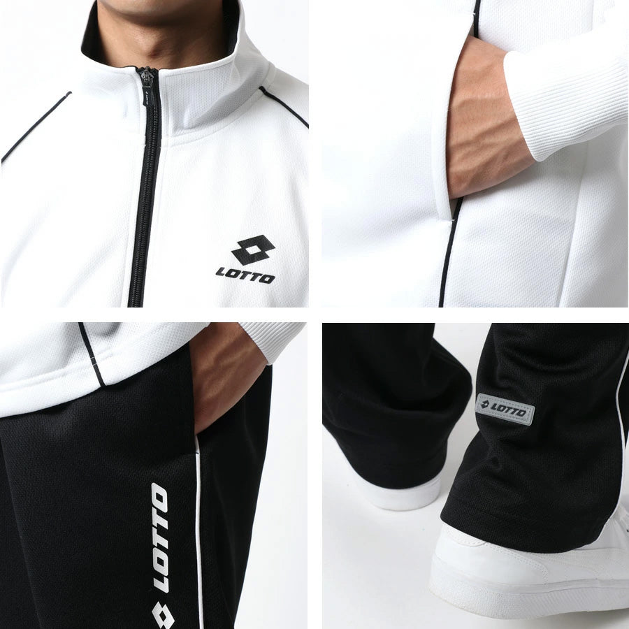 LOTTO ロット ジャージ 上下 メンズ セットアップ スポーツウェア トレーニングウェア ブランド おしゃれ トップス パンツ 長袖 大きいサイズ ゆったり かっこいい ランニングウェア(0161690001)