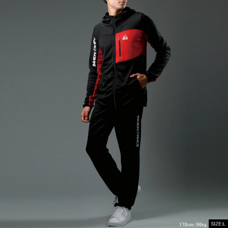 soleildor ソレイルドール スポーツウェア おしゃれ ジャージ メンズ 上下 セットアップ トレーニングウェア ブランド トップス パンツ 長袖 大きいサイズ(0162210003)