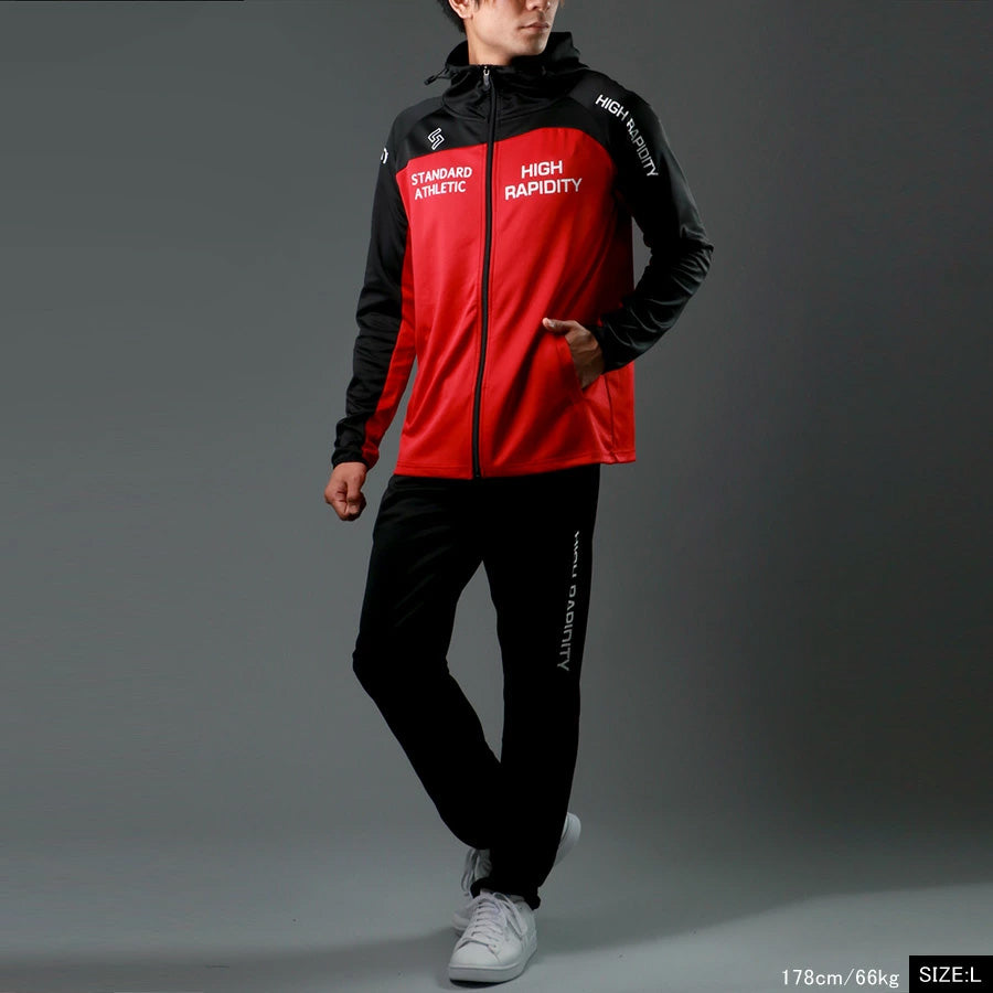 soleildor ソレイルドール スポーツウェア メンズ ジャージ 上下 セットアップ トレーニングウェア ブランド おしゃれ トップス パンツ 長袖 大きいサイズ ゆったり(0162210002)