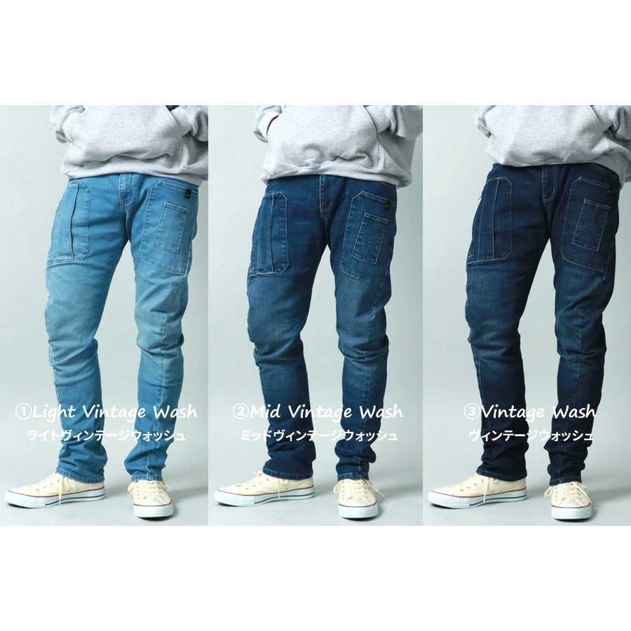 Jeanism EDWIN ジーニズム エドウィン カーゴパンツ ジーンズ メンズ デニムパンツ ジーパン スリム ゆったり アメカジ ストレッチ 大きいサイズ 3D 立体裁断 レギュラーパンツ ズボン ウォッシュ加工 テーパード(4171500018)