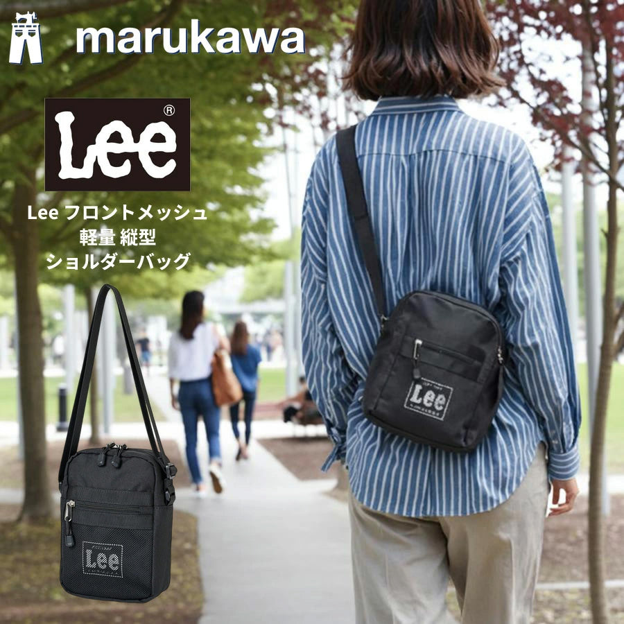 Lee リー ショルダーバッグ 縦型 ミニ 軽量 小さめ メンズ レディース ユニセックス ブランド ワンポイント ロゴ ポリエステル シンプル モノトーン(7727840042)