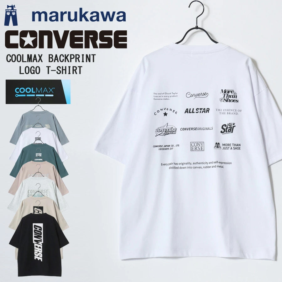 CONVERSE コンバース Tシャツ 半袖 メンズ レディース ユニセックス ブランド COOLMAX 吸水速乾 バックプリント ロゴ ワンポイント イージーケア ドライタッチ(0112281222)