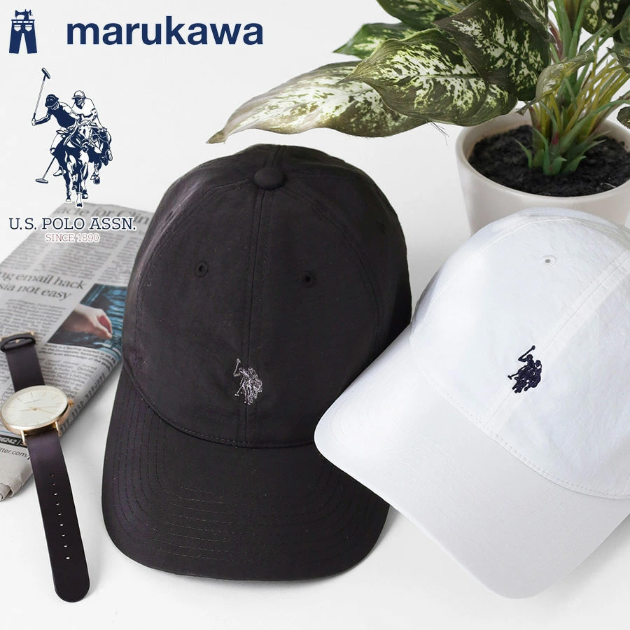 U.S. POLO ASSN. ユーエスポロアッスン ナイロンキャップ メンズ レディース ユニセックス ブランド ロゴ 刺繍 ローキャップ 撥水 吸水速乾 アジャスター付き サイズ調整可 カジュアル スポーツ(7817140011)
