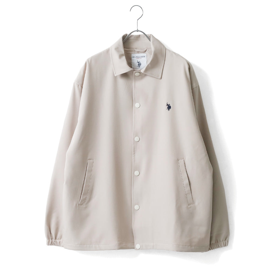 U.S. POLO ASSN. ユーエスポロアッスン コーチジャケット メンズ レディース ユニセックス オーバーサイズ ストレッチ ツイル ワンポイント ブランド ロゴ(3147140016)