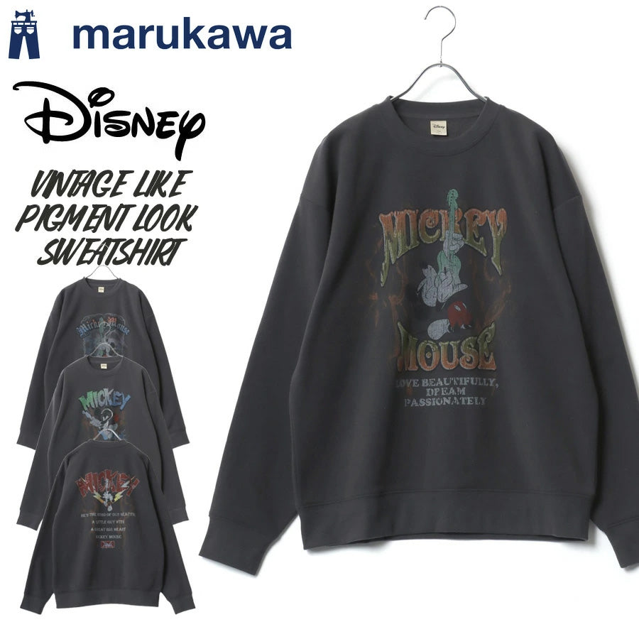 Disney ディズニー スウェット トレーナー メンズ 裏起毛 ビッグシルエット オーバーサイズ ゆったり シンプル ロゴ入り ワンポイント おしゃれ かわいい レディース(0122280286)