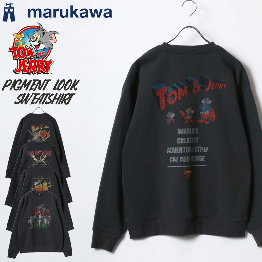 トムとジェリー スウェット トレーナー メンズ 裏起毛 ビッグシルエット オーバーサイズ ゆったり シンプル ロゴ入り ワンポイント 長袖 キャラクター レディース(0122280287)