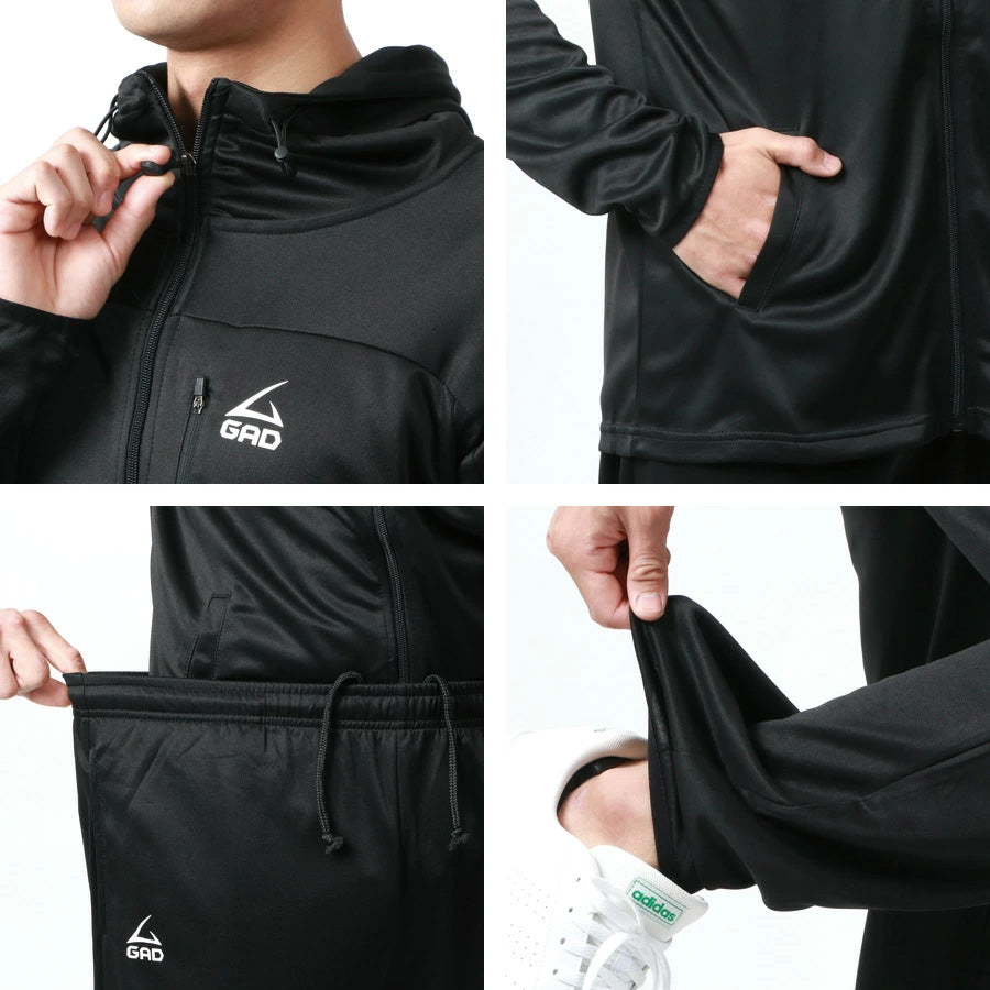 soleildor ソレイルドール スポーツウェア おしゃれ ジャージ メンズ 上下 セットアップ トレーニングウェア ブランド トップス パンツ 長袖 大きいサイズ(0162210003)