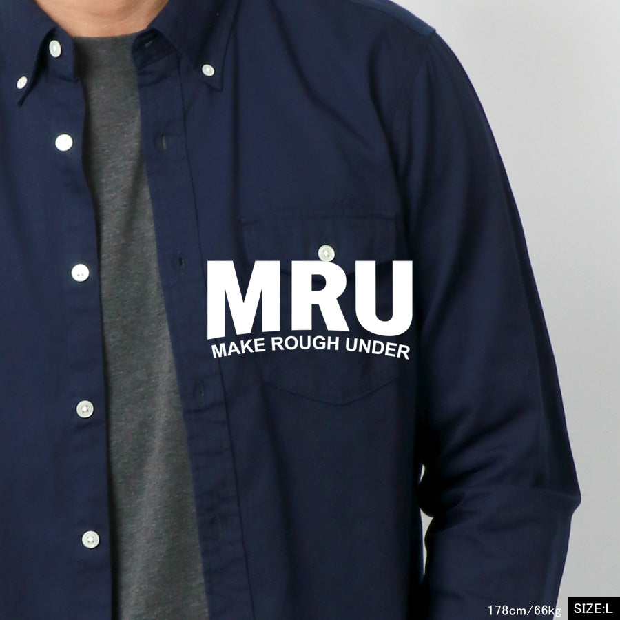 MRU エムアールユー ボタンダウンシャツ オックスフォード 長袖 綿100(2125020009)