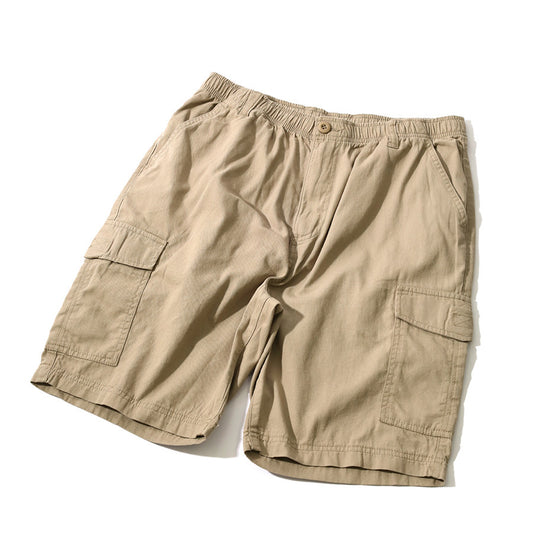 Hanes ヘインズ カーゴパンツ ハーフパンツ メンズ レディース ユニセックス ショートパンツ 短パン 綿100 前開き ウエストゴム 紐 カーゴポケット(5181120184)
