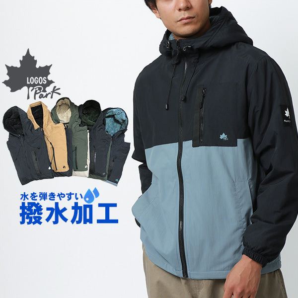 LOGOS park ロゴスパーク マウンテンパーカー メンズ 裏フリース 撥水加工 マンパー アウター アウトドア カジュアル(3142280393)