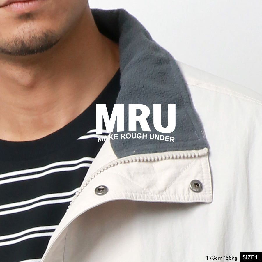 MRU エムアールユー 裏フリース ナイロンジャケット ブルゾン 撥水加工 防寒(3143300064)