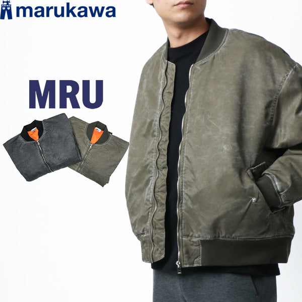 MRU エムアールユー MA1 メンズ 冬 中綿 ヴィンテージ風 MA-1 エムエーワン フライトジャケット ミリタリージャケット ジャンパー ブルゾン アウター(3163850016)