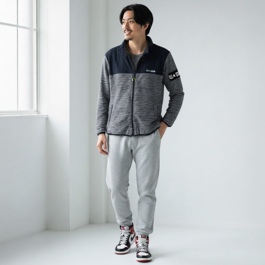 CONVERSE コンバース フリース ジャケット メンズ レディース ユニセックス 秋冬 暖かい カチオン フルジップ ブルゾン アウター ブランド ロゴ 軽量 防寒着 ストリート スポーツ カジュアル アウトドア(3172280039)