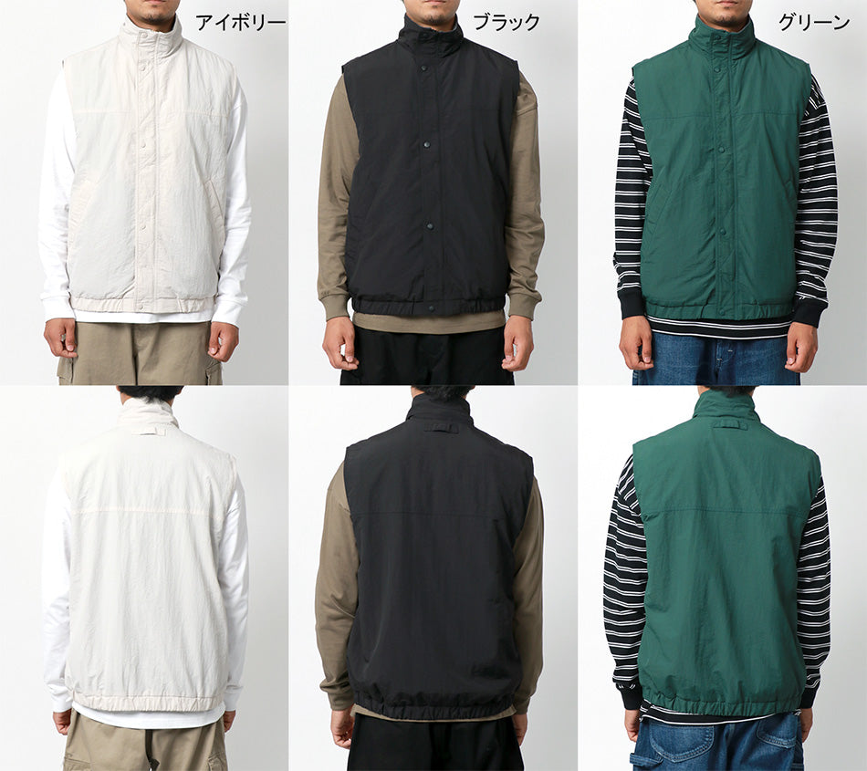 MRU エムアールユー 裏フリース ナイロンベスト 撥水加工 防寒(3183300041)