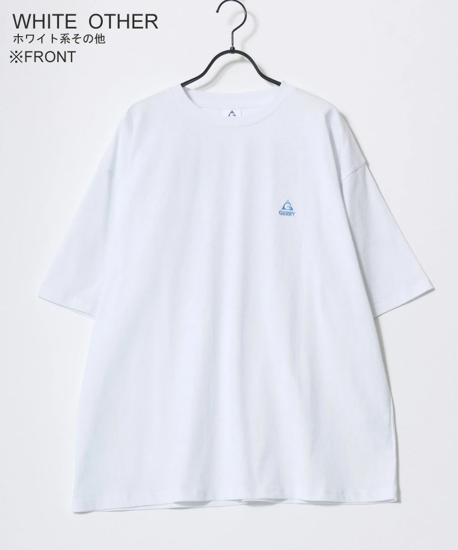 GERRY ジェリー Tシャツ 半袖 メンズ レディース ユニセックス 綿100% ブランド オーバーサイズ ビッグシルエット 大きいサイズ アウトドア バックプリント ロゴ ワンポイン刺繍(0112680019)