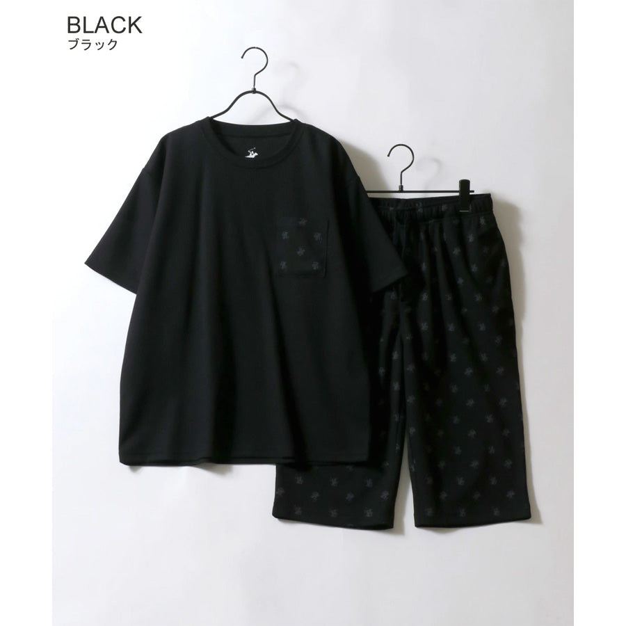 BEVERLY HILLS POLO CLUB ビバリーヒルズポロクラブ 上下セット 夏用 セットアップ メンズ レディース ユニセックス 別注 ルームウェア 部屋着 パジャマ ナイトウェア 半袖Tシャツ ハーフパンツ ドライワッフル(0162280054)
