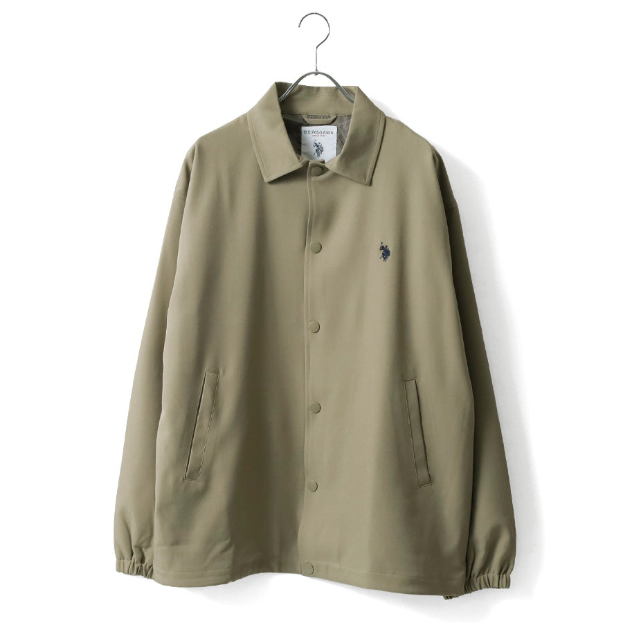 U.S. POLO ASSN. ユーエスポロアッスン コーチジャケット メンズ レディース ユニセックス オーバーサイズ ストレッチ ツイル ワンポイント ブランド ロゴ(3147140016)