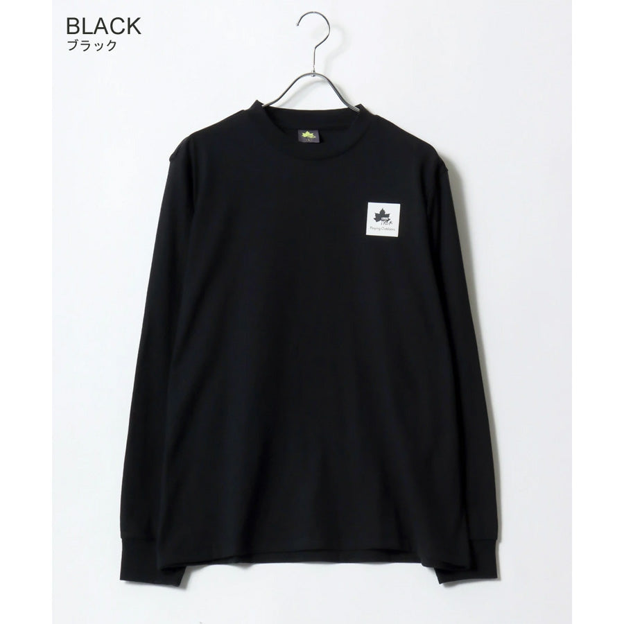 LOGOS park ロゴスパーク Tシャツ 長袖 メンズ レディース ユニセックス ワンポイント ボックス ロゴ ブランド ロンT アウトドア カットソー トップス リサイクル天竺 ベーシック(0112281291)