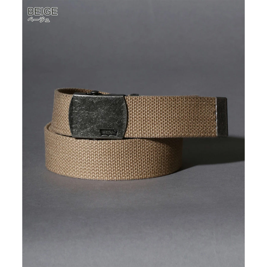 Levi's リーバイス GI ガチャベルト 35mm バックル 日本製 MADE IN JAPAN ブランド ロゴ ロングサイズ カジュアル ワーク 長さの調整~110cmまで可能(7718990101)