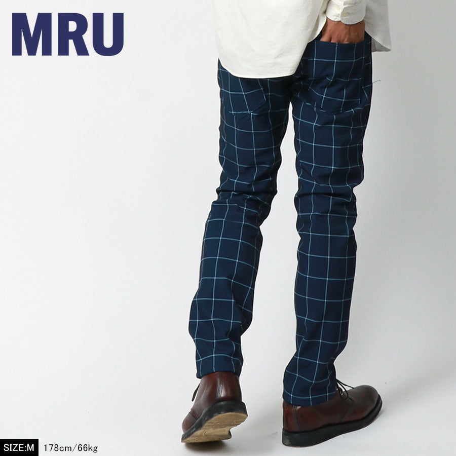 MRU エムアールユー ボンディングパンツ メンズ裏フリース カラーパンツ(4115100001)