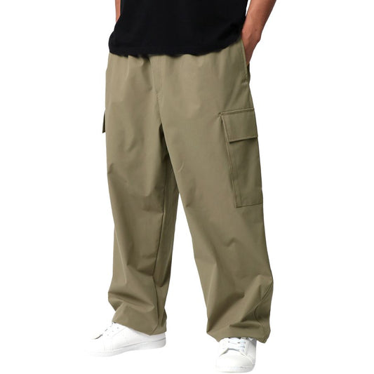 MRU エムアールユー カーゴパンツ メンズ 無地 接触冷感 吸水速乾 軽量 UVカット 速乾 ドライ ワイドパンツ イージーパンツ ボトムス アウトドア(4175040001)