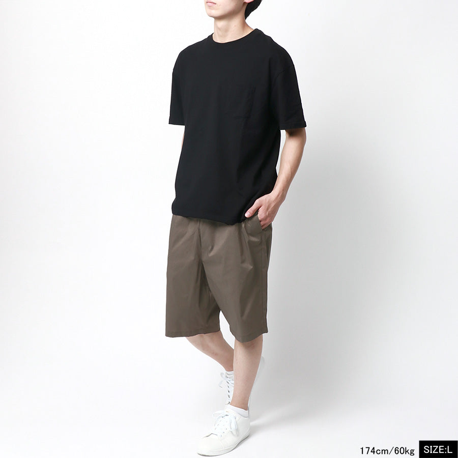 MRU エムアールユー ハーフパンツ メンズ ストレッチ 接触冷感 UVカット 速乾 ドライ イージーパンツ ボトムス 短パン 半ズボン(4181120001)