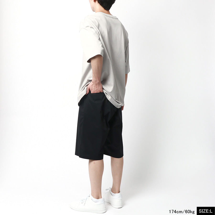 MRU エムアールユー ハーフパンツ メンズ ストレッチ 接触冷感 UVカット 速乾 ドライ イージーパンツ ボトムス 短パン 半ズボン(4181120001)
