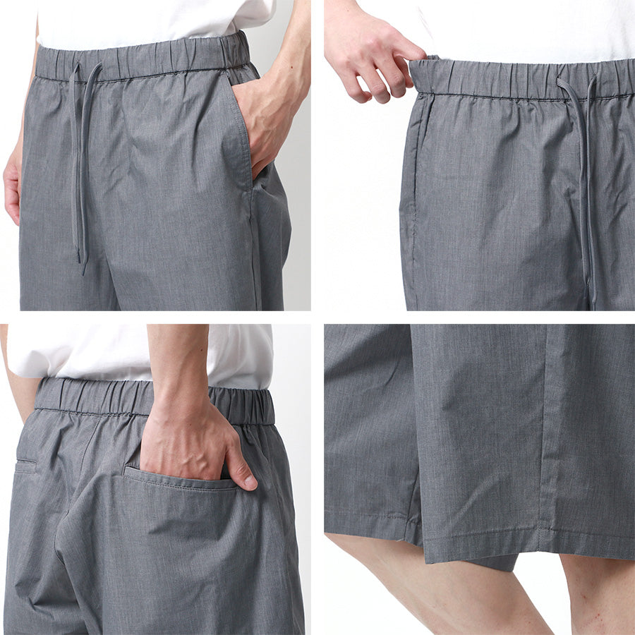MRU エムアールユー ハーフパンツ メンズ ストレッチ 接触冷感 UVカット 速乾 ドライ イージーパンツ ボトムス 短パン 半ズボン(4181120001)