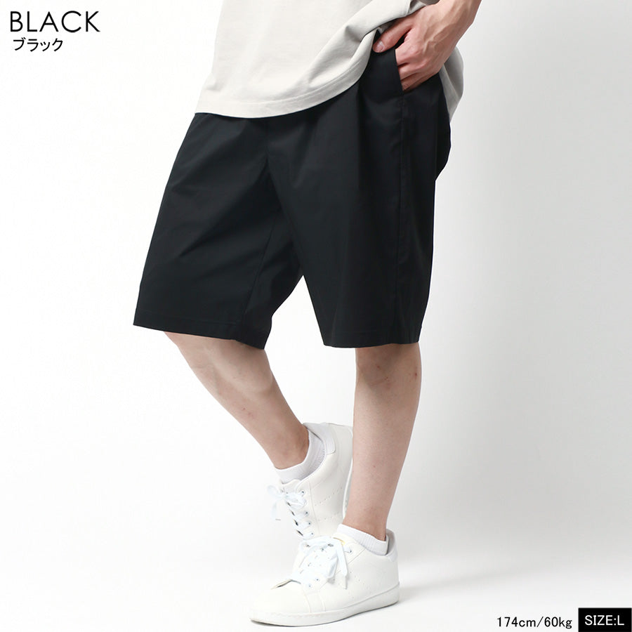 MRU エムアールユー ハーフパンツ メンズ ストレッチ 接触冷感 UVカット 速乾 ドライ イージーパンツ ボトムス 短パン 半ズボン(4181120001)