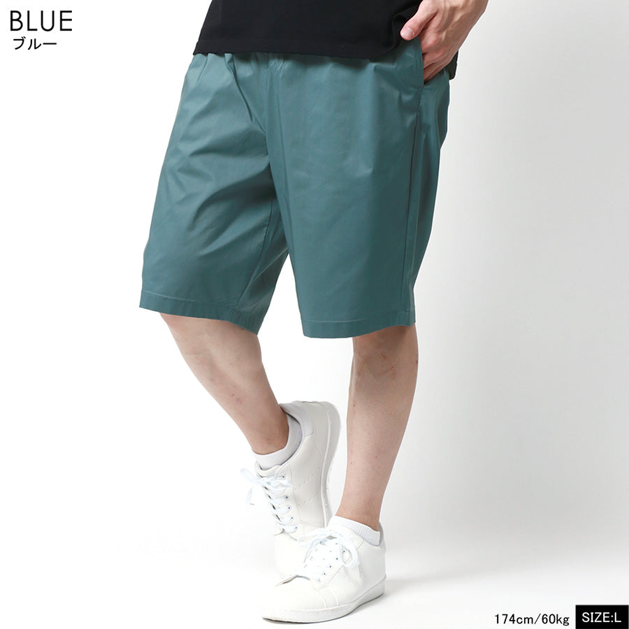 MRU エムアールユー ハーフパンツ メンズ ストレッチ 接触冷感 UVカット 速乾 ドライ イージーパンツ ボトムス 短パン 半ズボン(4181120001)