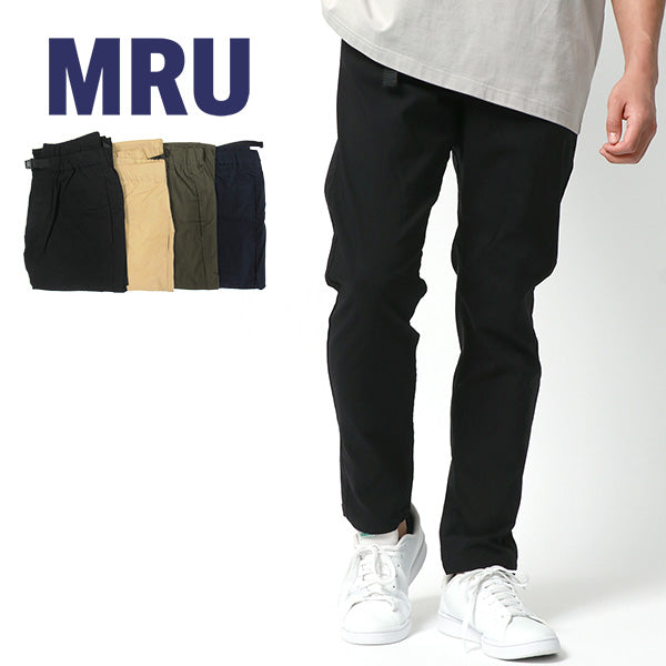 MRU エムアールユー クライミングパンツ メンズ スキニー ストレッチ テーパード 春服 無地 イージーパンツ(4193980001)