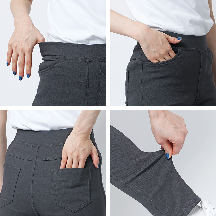 MRU エムアールユー レギンスパンツ レディース 裏起毛 無地 レギパン スキニー ストレッチパンツ イージーパンツ ルームウェア 部屋着(4393980002)