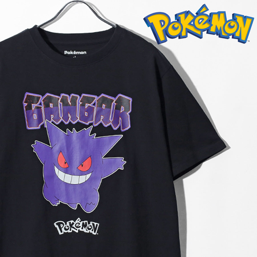 POKEMON ポケモン キャラクター プリント Tシャツ 半袖 メンズ レディース ユニセックス クルーネック 綿100 ピカチュウ ゲンガー メタモン イーブイ カビゴン ミミッキュ おしゃれ オシャレ(0117320153)