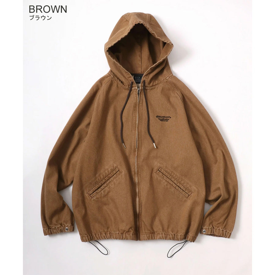 Mark Gonzales マークゴンザレス デニムジャケット メンズ フーディ 別注 オーバーサイズ デニム リアルツリーカモ ジップアップパーカー 総柄パーカー(3135030002)