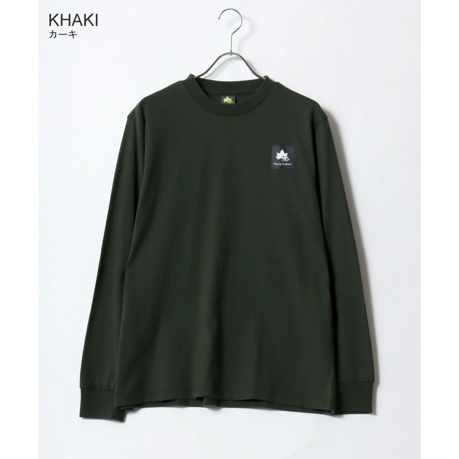 LOGOS park ロゴスパーク Tシャツ 長袖 メンズ レディース ユニセックス ワンポイント ボックス ロゴ ブランド ロンT アウトドア カットソー トップス リサイクル天竺 ベーシック(0112281291)