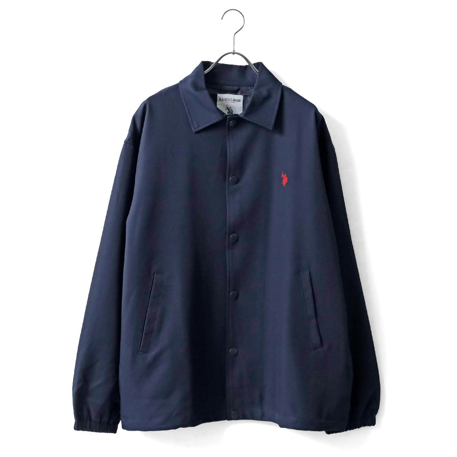 U.S. POLO ASSN. ユーエスポロアッスン コーチジャケット メンズ レディース ユニセックス オーバーサイズ ストレッチ ツイル ワンポイント ブランド ロゴ(3147140016)