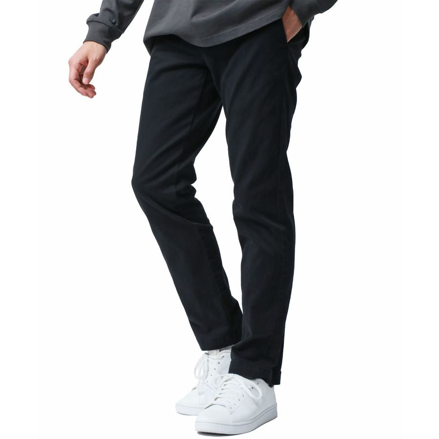 Hanes ヘインズ チノパン メンズ メンズ ズボン 大きいサイズ ストレッチ スリム ツータック 無地 スキニー(5141120023)