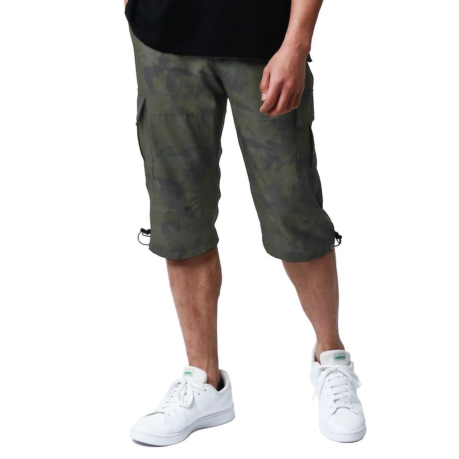 MRU エムアールユー 7分丈 カーゴパンツ メンズ 夏服 七分丈 ストレッチ UVカット ドライ ハーフパンツ ショートパンツ クロップドパンツ(5181120172)