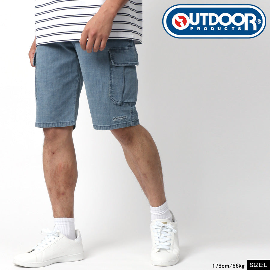 OUTDOOR PRODUCTS アウトドアプロダクツ カーゴパンツ メンズ UVカット ストレッチ ハーフパンツ ショートパンツ 短パン 半ズボン(5181120181)