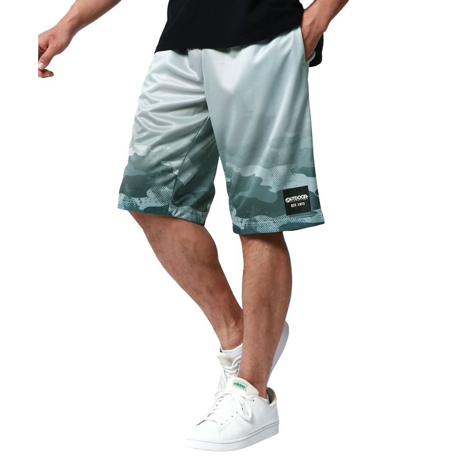 OUTDOOR PRODUCTS アウトドアプロダクツ ハーフパンツ メンズ 夏服 ドライメッシュ カモフラ グラデーション イージーパンツ ボトム ボトムス 短パン 迷彩(5181690008)