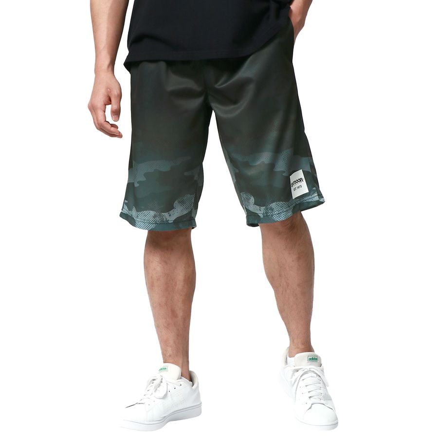 OUTDOOR PRODUCTS アウトドアプロダクツ ハーフパンツ メンズ 夏服 ドライメッシュ カモフラ グラデーション イージーパンツ ボトム ボトムス 短パン 迷彩(5181690008)