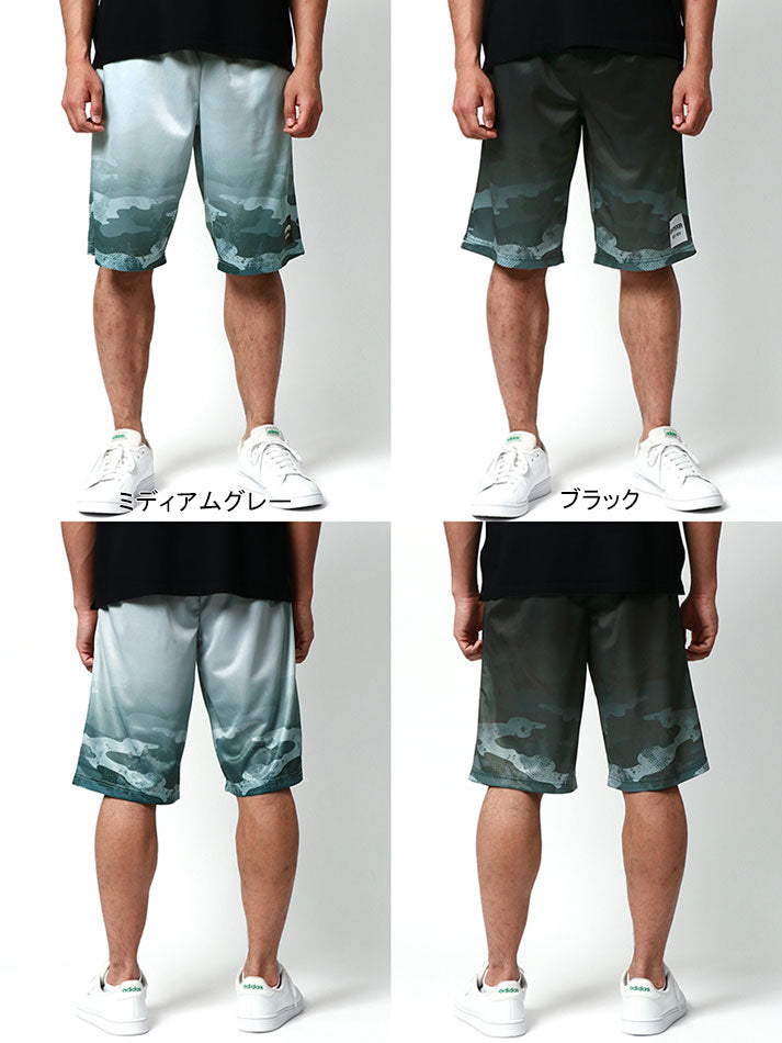 OUTDOOR PRODUCTS アウトドアプロダクツ ハーフパンツ メンズ 夏服 ドライメッシュ カモフラ グラデーション イージーパンツ ボトム ボトムス 短パン 迷彩(5181690008)