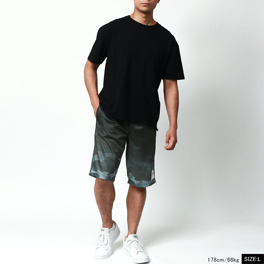 OUTDOOR PRODUCTS アウトドアプロダクツ ハーフパンツ メンズ 夏服 ドライメッシュ カモフラ グラデーション イージーパンツ ボトム ボトムス 短パン 迷彩(5181690008)