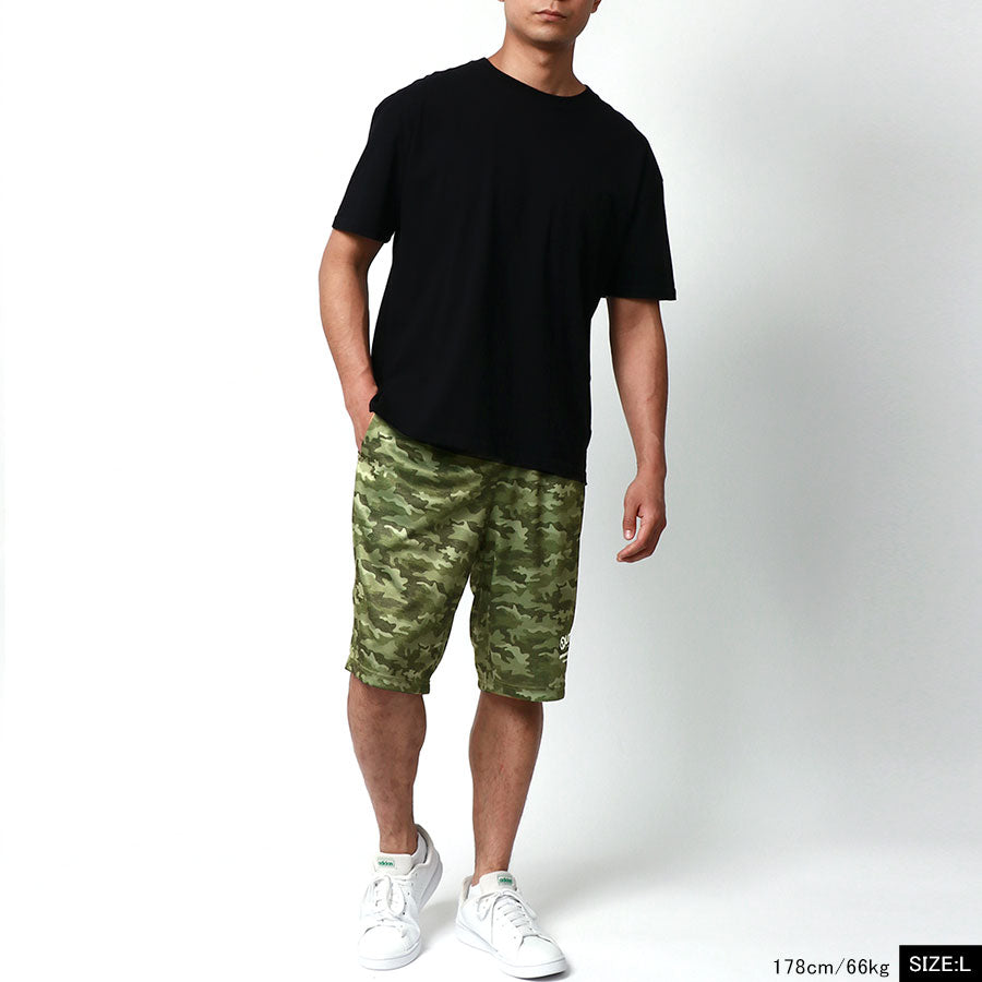 OUTDOOR PRODUCTS アウトドアプロダクツ ハーフパンツ メンズ 夏服 ドライメッシュ カモフラ 吸水速乾 イージーパンツ 短パン ボトム ボトムス 速乾 ドライ 迷彩(5181690009)