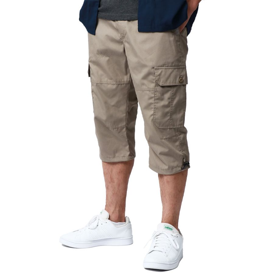 OUTDOOR PRODUCTS アウトドアプロダクツ カーゴパンツ メンズ 夏用 夏服 涼しい クロップドパンツ ひざ下 7分丈 七分丈 ブランド 無地 ワンポイント ロゴ 刺繍 ハーフパンツ ショートパンツ(5181690010)