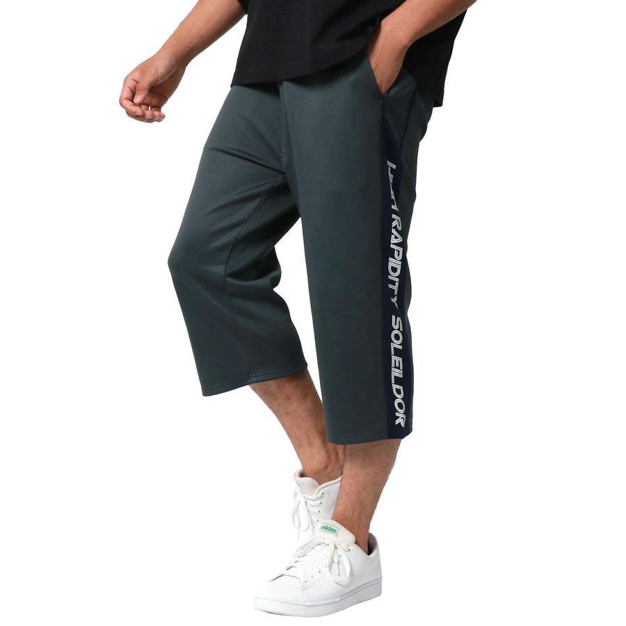 soleildor ソレイルドール ジャージパンツ 7分丈 ジャージ 下 切替え ハーフパンツ ショートパンツ(5182210039)